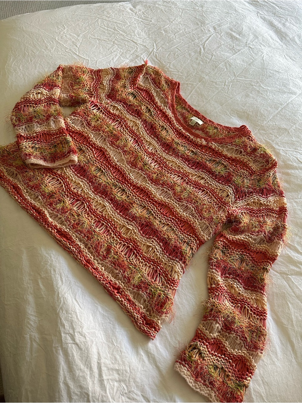 J. Jill open-knit spring sweater, size large - Picture 8 of 11
